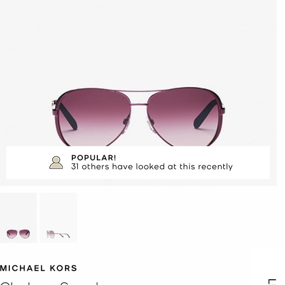 Michael Kors Chelsea Sunglasses with case - Color Plum - Picture 2 of 4